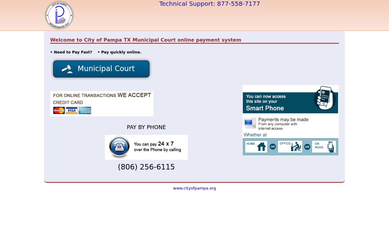 Pampa warrant records: city municipal citation search