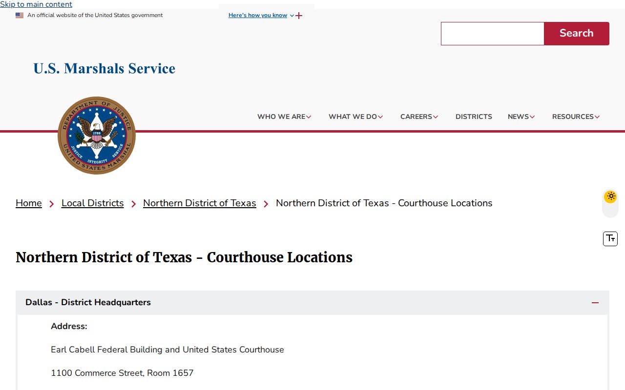 Gray County arrest warrant federal service route through the Amarillo U.S. Marshals office